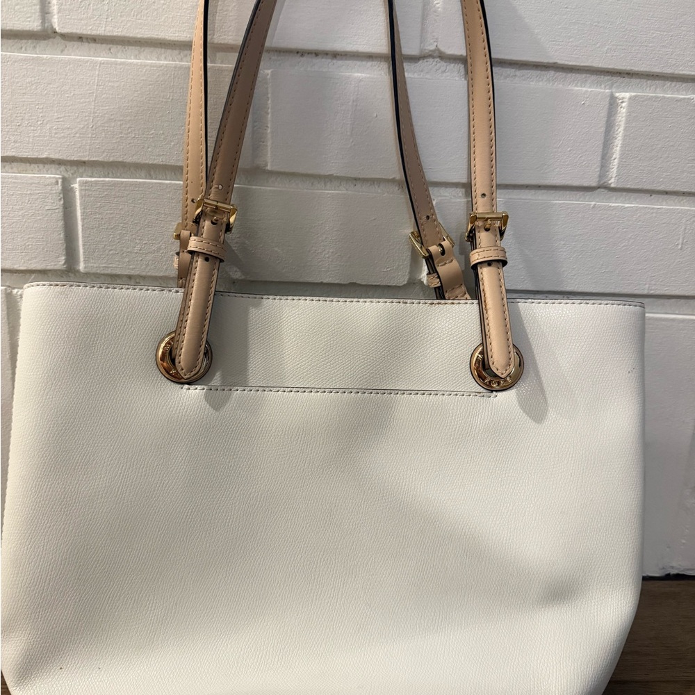 Michael Kors Cream Tote with Gold Accents - Picture 2 of 3